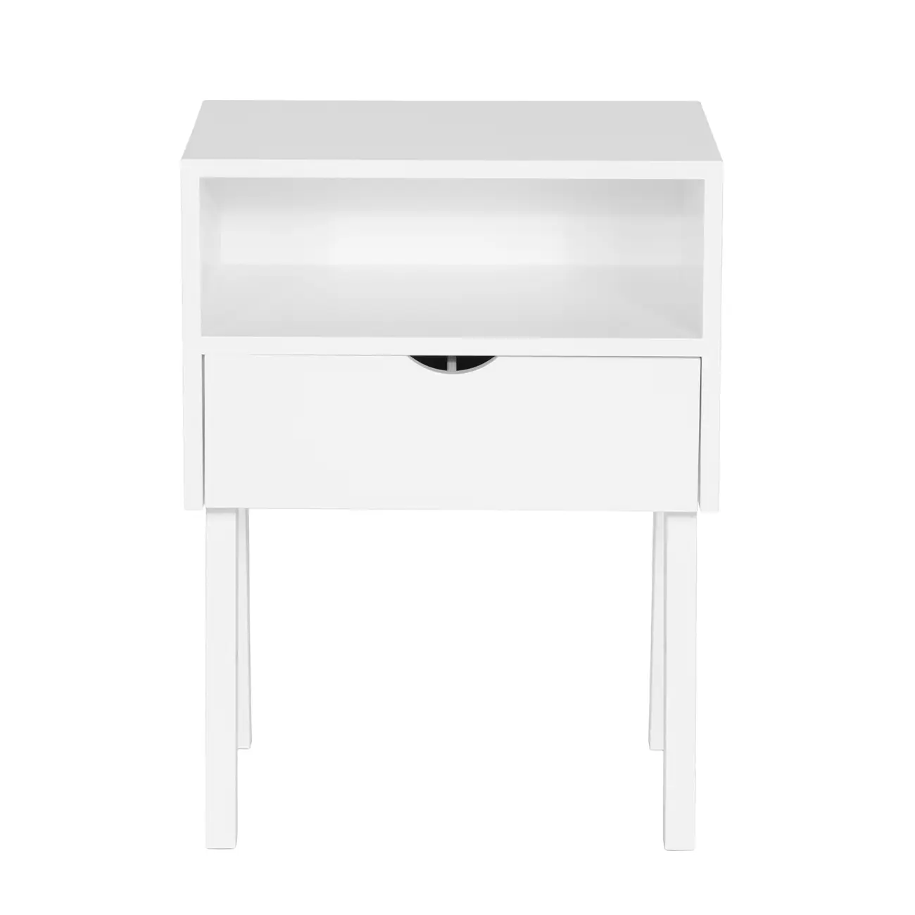 MESA DE CABECEIRA 1 GAVETA CRAB - BRANCO - Foto 1