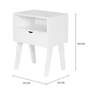 MESA DE CABECEIRA 1 GAVETA CRAB - BRANCO - Foto 5