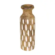 VASO DECORATIVO 24 CM TEJU - MANGO/BRANCO - Foto 1