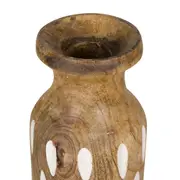 VASO DECORATIVO 24 CM TEJU - MANGO/BRANCO - Foto 2