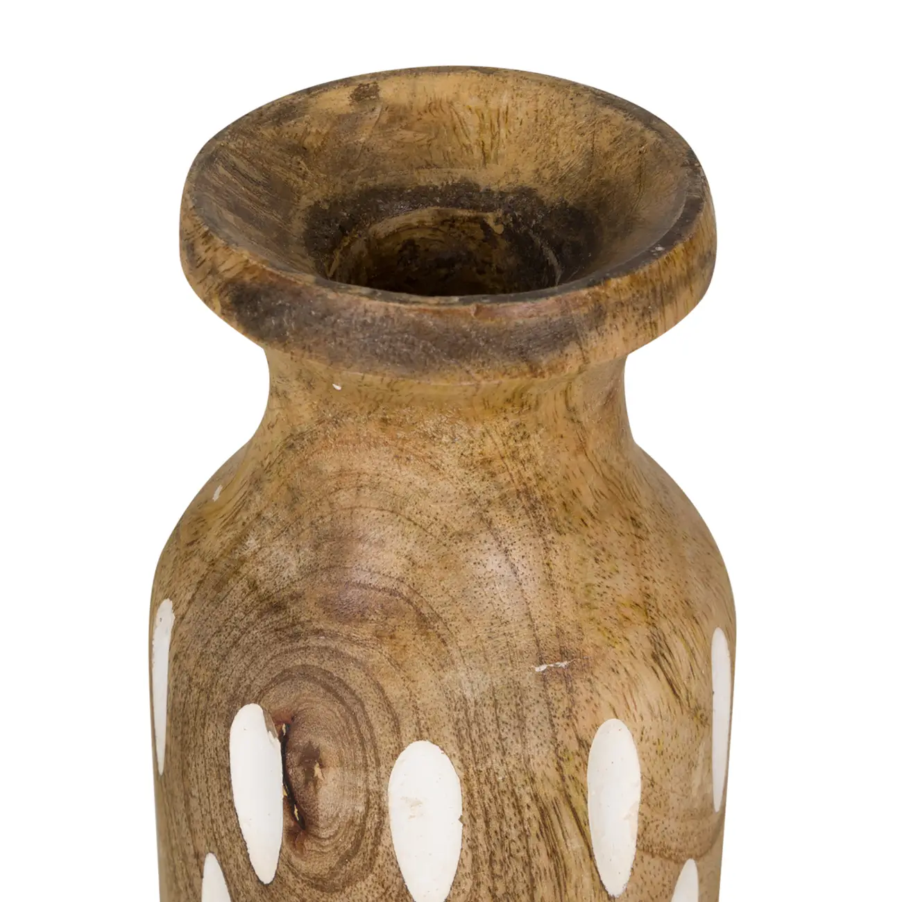 VASO DECORATIVO 24 CM TEJU - MANGO/BRANCO - Foto 2