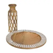 VASO DECORATIVO 24 CM TEJU - MANGO/BRANCO - Foto 4