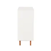 CÔMODA 5 GAVETAS 90 CM X 40 CM LIN - BRANCO/NOZES - Foto 4