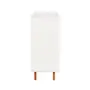 CÔMODA 5 GAVETAS 90 CM X 40 CM LIN - BRANCO/NOZES - Foto 4