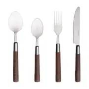 FAQUEIRO 24 PEÇAS PARA 6 PESSOAS GANDU - MARROM/INOX - Foto 1