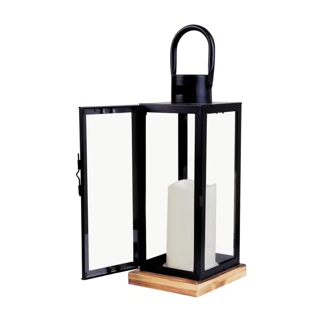 LANTERNA 32 CM PURUS - PRETO/PINHO - Foto 4