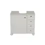 GABINETE PARA BANHEIRO COLUNA 1 PORTA/4 GAVETAS COM RODÍZIOS BIANC - BRANCO - Foto 1