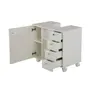 GABINETE PARA BANHEIRO COLUNA 1 PORTA/4 GAVETAS COM RODÍZIOS BIANC - BRANCO - Foto 3
