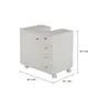 GABINETE PARA BANHEIRO COLUNA 1 PORTA/4 GAVETAS COM RODÍZIOS BIANC - BRANCO - Foto 4
