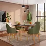 MESA DE JANTAR 1,35 M X 80 CM TAVE SQUARE - NOZES/PRETO - Foto 4