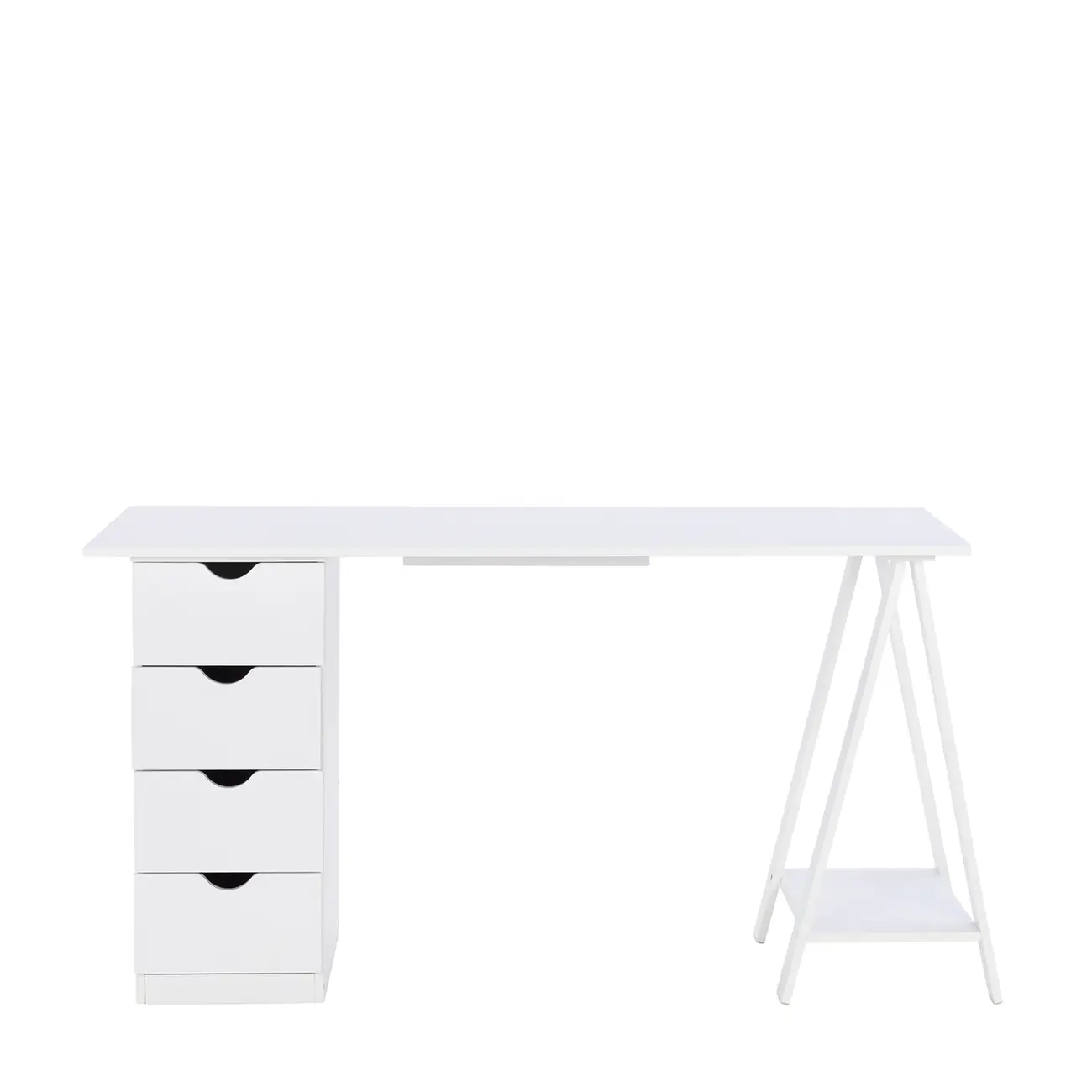 ESCRIVANINHA 4 GAVETAS 1,36 M X 60 CM LEARN - BRANCO - Foto 1