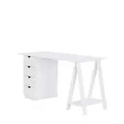 ESCRIVANINHA 4 GAVETAS 1,36 M X 60 CM LEARN - BRANCO - Foto 2