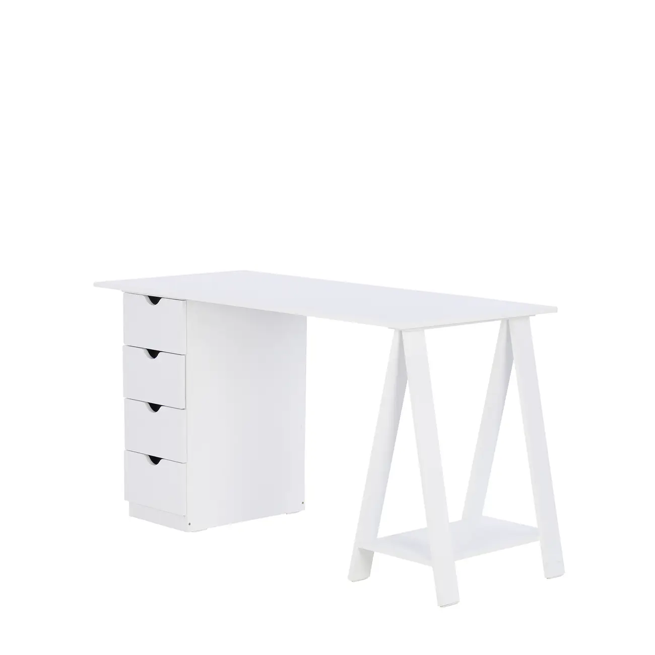 ESCRIVANINHA 4 GAVETAS 1,36 M X 60 CM LEARN - BRANCO - Foto 2
