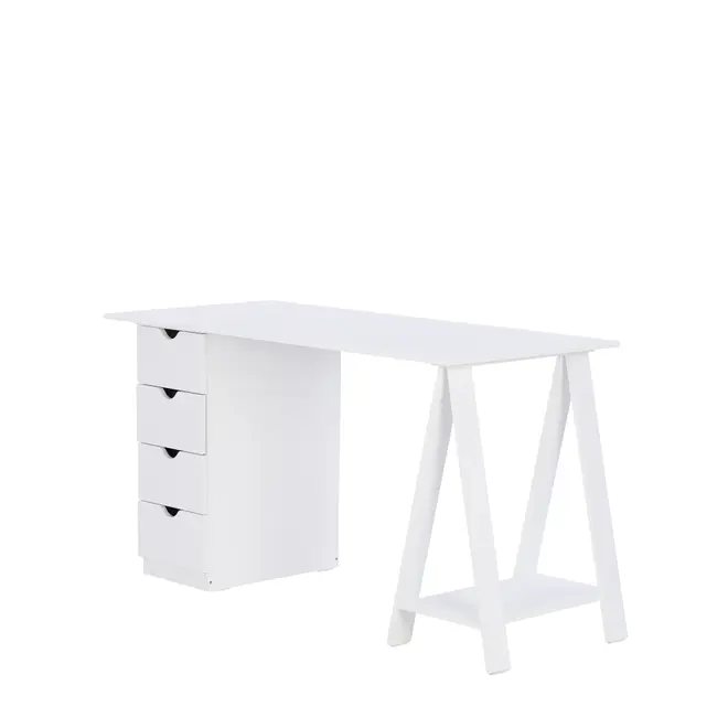 ESCRIVANINHA 4 GAVETAS 1,36 M X 60 CM LEARN - BRANCO - Foto 2