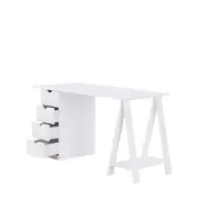 ESCRIVANINHA 4 GAVETAS 1,36 M X 60 CM LEARN - BRANCO - Foto 3