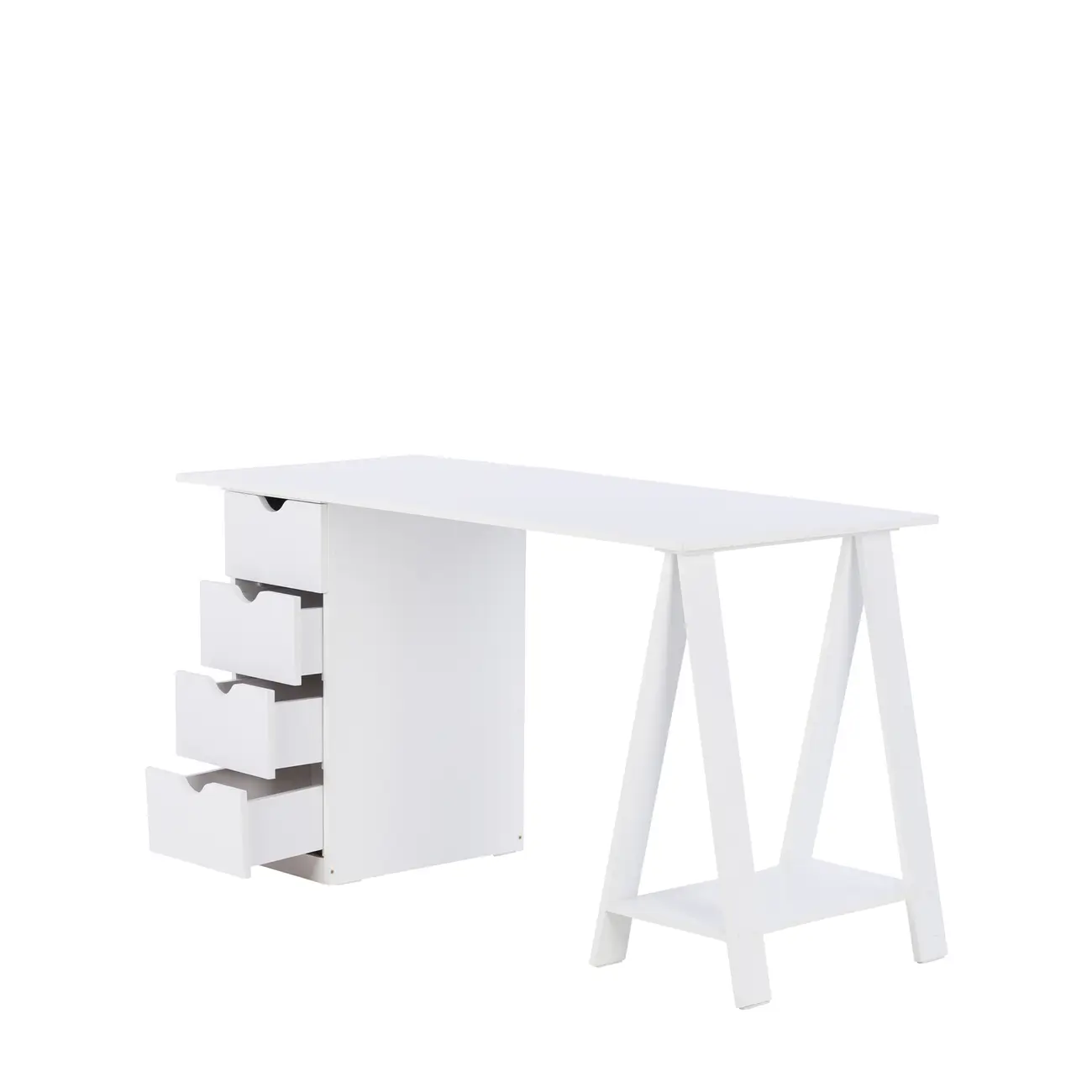 ESCRIVANINHA 4 GAVETAS 1,36 M X 60 CM LEARN - BRANCO - Foto 3