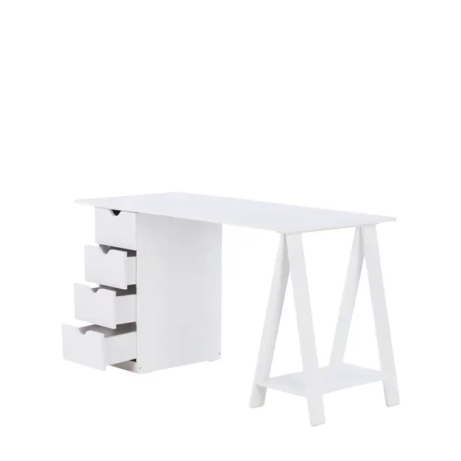 ESCRIVANINHA 4 GAVETAS 1,36 M X 60 CM LEARN - BRANCO - Foto 3