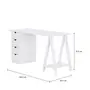 ESCRIVANINHA 4 GAVETAS 1,36 M X 60 CM LEARN - BRANCO - Foto 5