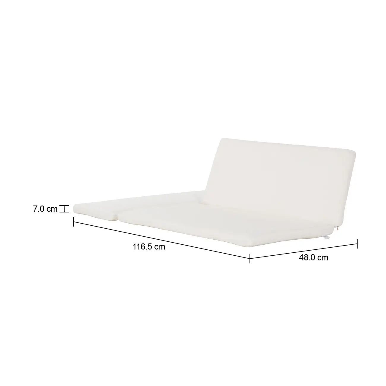 ALMOFADA PARA ESTRUTURA DE SOFÁ 2 LUGARES TATAMI - BRANCO - Foto 3