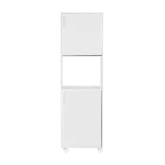 ARMÁRIO DE COZINHA 2 PORTAS COM RODÍZIOS FUNCTION - BRANCO - Foto 1