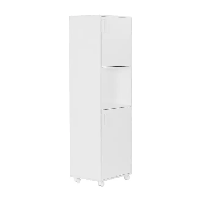 ARMÁRIO DE COZINHA 2 PORTAS COM RODÍZIOS FUNCTION - BRANCO - Foto 2