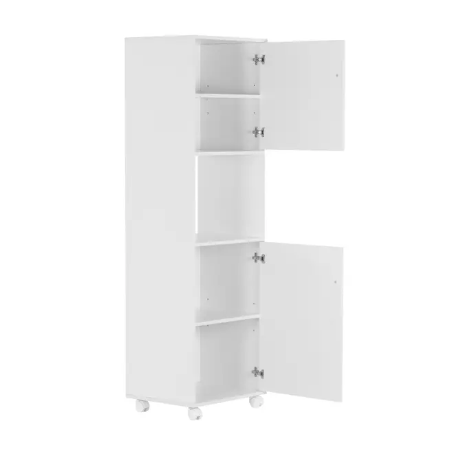 ARMÁRIO DE COZINHA 2 PORTAS COM RODÍZIOS FUNCTION - BRANCO - Foto 3