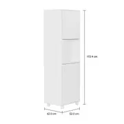 ARMÁRIO DE COZINHA 2 PORTAS COM RODÍZIOS FUNCTION - BRANCO - Foto 5