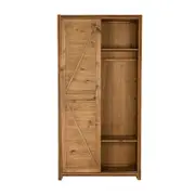 GUARDA-ROUPA 1 PORTA DE CORRER CRATES - ENCERADO CASTANHO - Foto 1