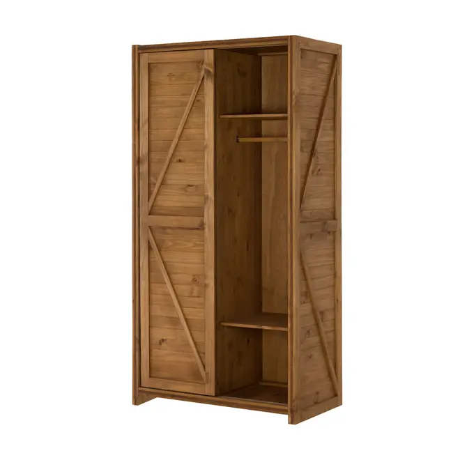 GUARDA-ROUPA 1 PORTA DE CORRER CRATES - ENCERADO CASTANHO - Foto 3