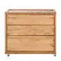 CÔMODA 3 GAVETAS 90 CM X 45 CM CRATES - ENCERADO CASTANHO - Foto 1