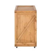 CÔMODA 3 GAVETAS 90 CM X 45 CM CRATES - ENCERADO CASTANHO - Foto 2