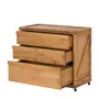 CÔMODA 3 GAVETAS 90 CM X 45 CM CRATES - ENCERADO CASTANHO - Foto 3