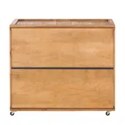 CÔMODA 3 GAVETAS 90 CM X 45 CM CRATES - ENCERADO CASTANHO - Foto 5