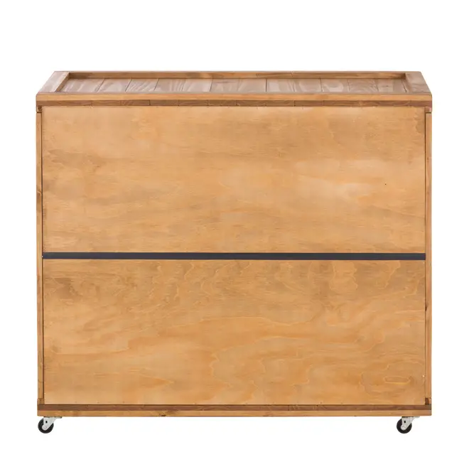 CÔMODA 3 GAVETAS 90 CM X 45 CM CRATES - ENCERADO CASTANHO - Foto 5
