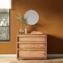 CÔMODA 3 GAVETAS 90 CM X 45 CM CRATES - ENCERADO CASTANHO - Foto 7