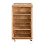 SAPATEIRA 4 PRATELEIRAS COM RODÍZIOS CRATES - ENCERADO CASTANHO - Foto 1