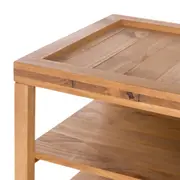SAPATEIRA 4 PRATELEIRAS COM RODÍZIOS CRATES - ENCERADO CASTANHO - Foto 3