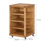 SAPATEIRA 4 PRATELEIRAS COM RODÍZIOS CRATES - ENCERADO CASTANHO - Foto 4