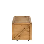 BAÚ COM RODÍZIOS 75 CM X 40 CM CRATES - ENCERADO CASTANHO - Foto 2