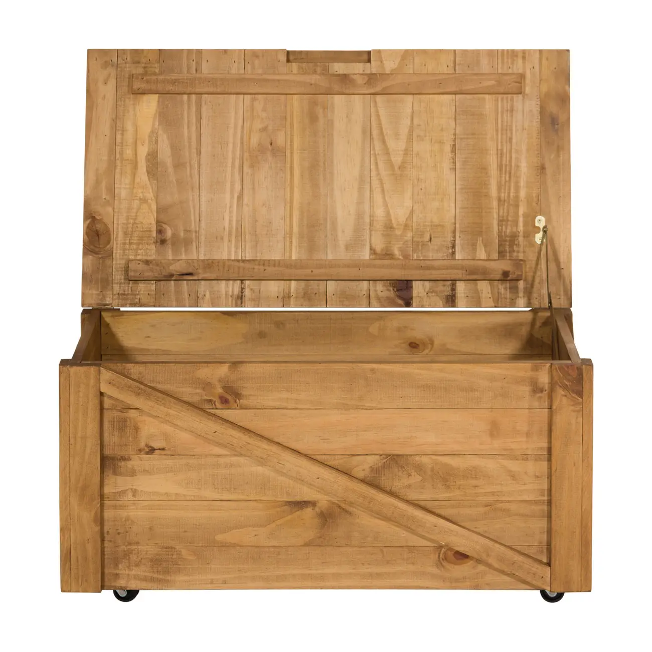 BAÚ COM RODÍZIOS 75 CM X 40 CM CRATES - ENCERADO CASTANHO - Foto 3