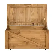 BAÚ COM RODÍZIOS 75 CM X 40 CM CRATES - ENCERADO CASTANHO - Foto 3