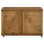 BUFFET 2 PORTAS 1,10 M X 45 CM CRATES - ENCERADO CASTANHO - Foto 1
