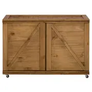 BUFFET 2 PORTAS 1,10 M X 45 CM CRATES - ENCERADO CASTANHO - Foto 1