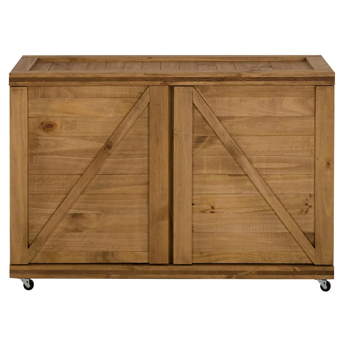 BUFFET 2 PORTAS 1,10 M X 45 CM CRATES - ENCERADO CASTANHO - Foto 1