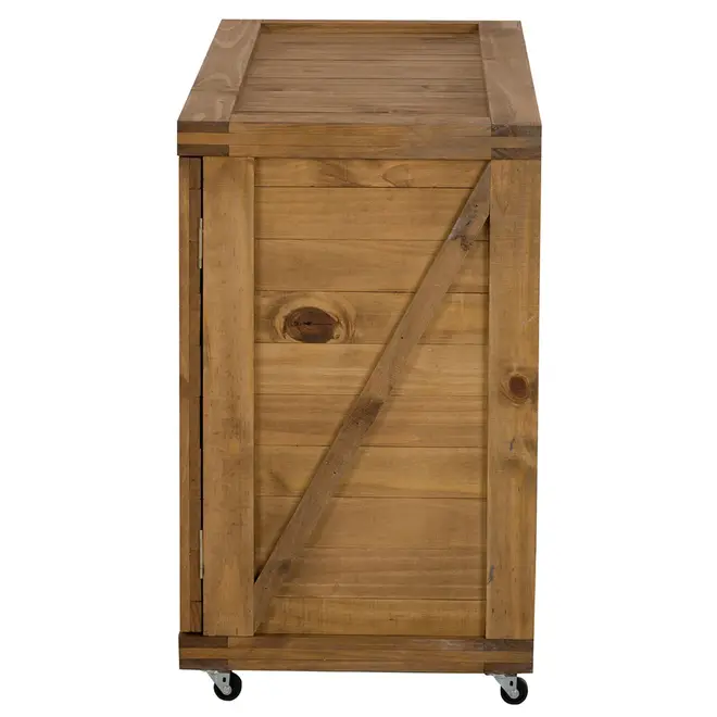 BUFFET 2 PORTAS 1,10 M X 45 CM CRATES - ENCERADO CASTANHO - Foto 2