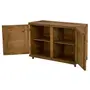 BUFFET 2 PORTAS 1,10 M X 45 CM CRATES - ENCERADO CASTANHO - Foto 3