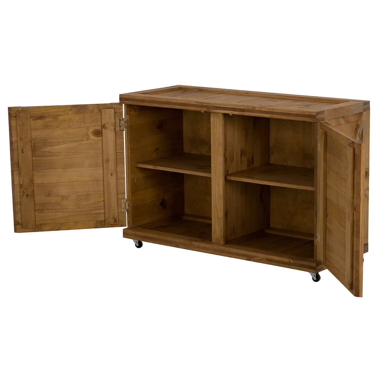 BUFFET 2 PORTAS 1,10 M X 45 CM CRATES - ENCERADO CASTANHO - Foto 3