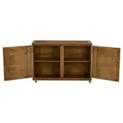 BUFFET 2 PORTAS 1,10 M X 45 CM CRATES - ENCERADO CASTANHO - Foto 4