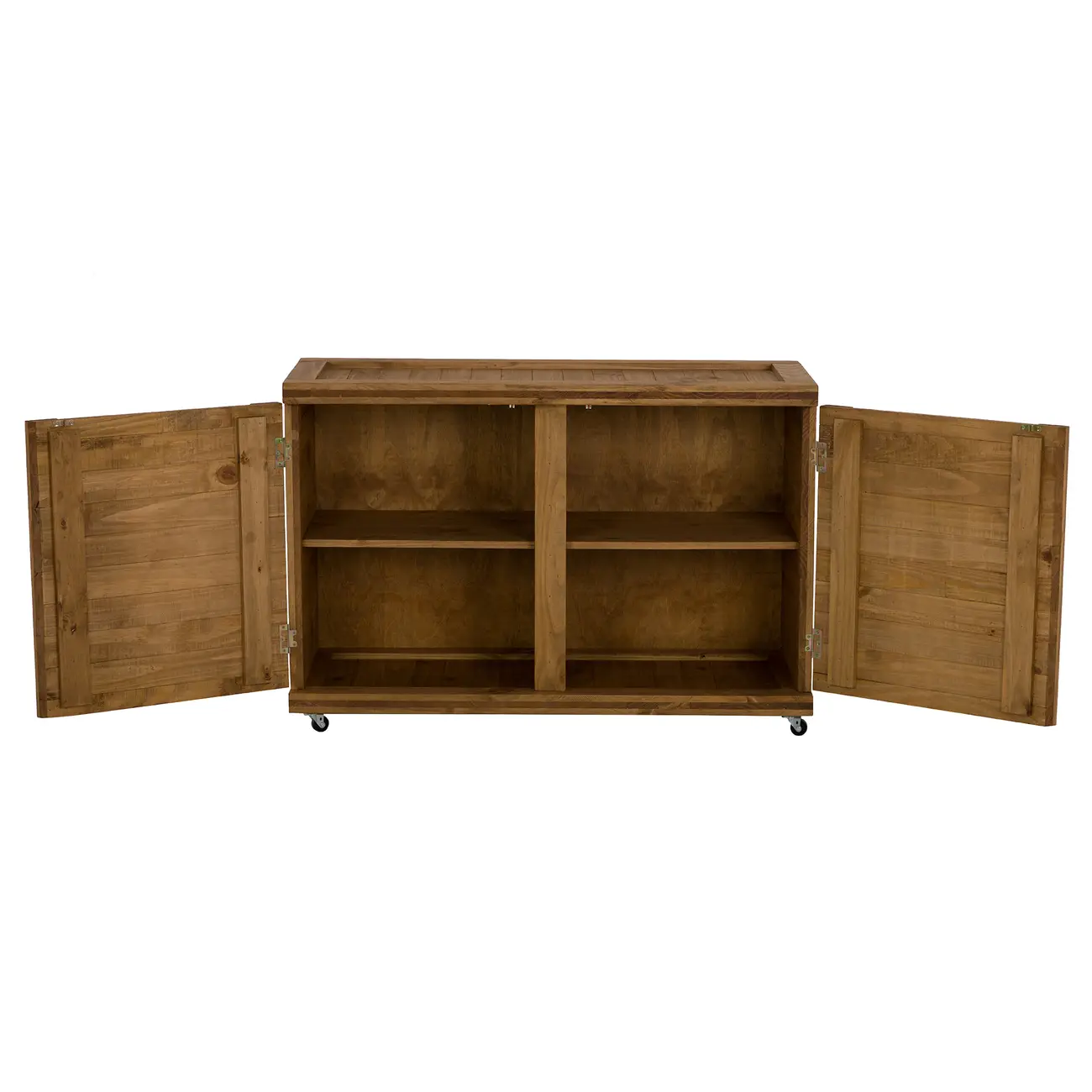BUFFET 2 PORTAS 1,10 M X 45 CM CRATES - ENCERADO CASTANHO - Foto 4