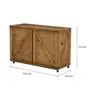 BUFFET 2 PORTAS 1,10 M X 45 CM CRATES - ENCERADO CASTANHO - Foto 5